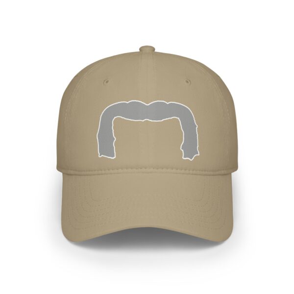 Baseball Cap with Grey Handlebar Mustache - Perfect for Movember - Image 13