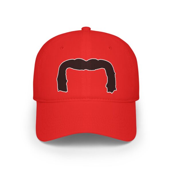 Baseball Cap with Black Handlebar Mustache - Perfect for Movember - Image 5
