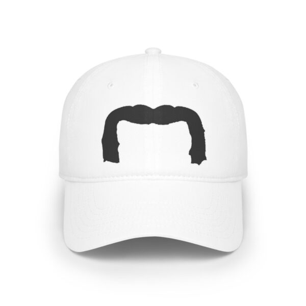Baseball Cap with Black Handlebar Mustache - Perfect for Movember