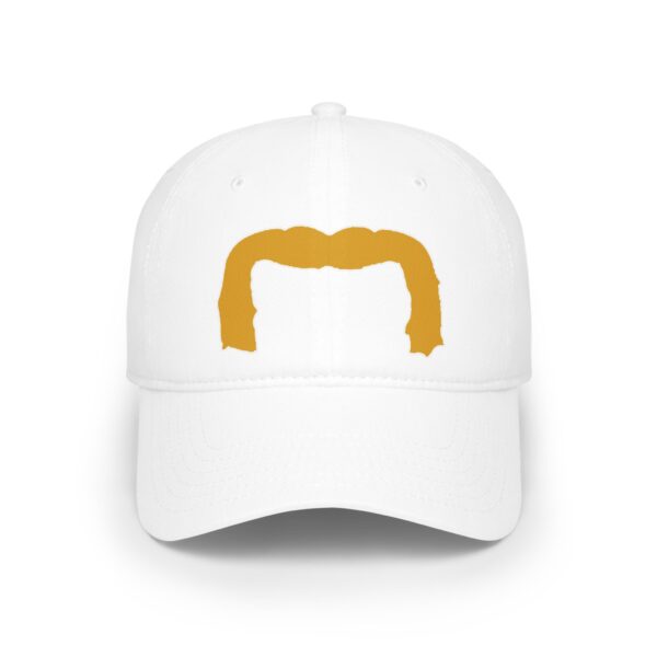 Baseball Cap with Blond Handlebar Mustache - Perfect for Movember