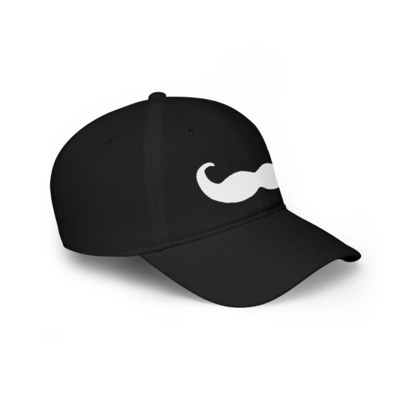 Velcro Baseball Cap - Fancy White Mustache - Perfect for Movember - Image 11