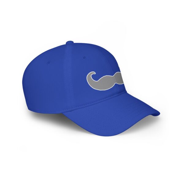Baseball Cap - Velcro Hat with Fancy Grey Mustache for Movember - Image 23