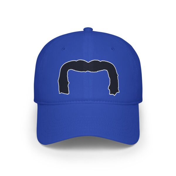 Baseball Cap with Black Handlebar Mustache - Perfect for Movember - Image 21