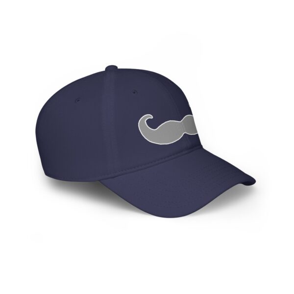 Baseball Cap - Velcro Hat with Fancy Grey Mustache for Movember - Image 27