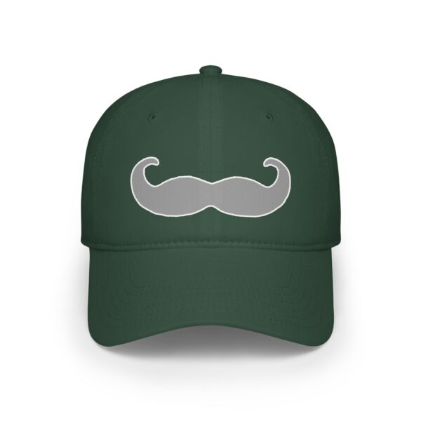 Baseball Cap - Velcro Hat with Fancy Grey Mustache for Movember - Image 17