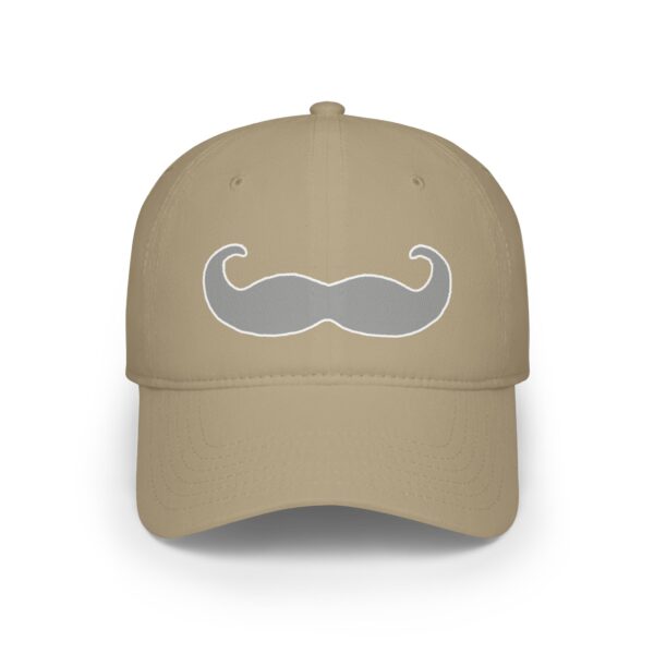 Baseball Cap - Velcro Hat with Fancy Grey Mustache for Movember - Image 13