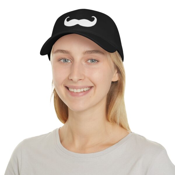 Velcro Baseball Cap - Fancy White Mustache - Perfect for Movember - Image 12