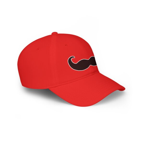 Baseball Cap with Fancy Black Mustache - Perfect for Movember - Image 7