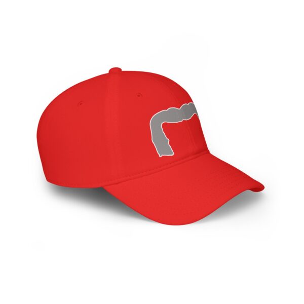 Baseball Cap with Grey Handlebar Mustache - Perfect for Movember - Image 7