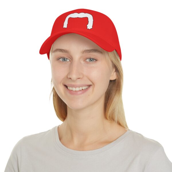Baseball Cap with White Handlebar Mustache - Perfect for Movember - Image 8