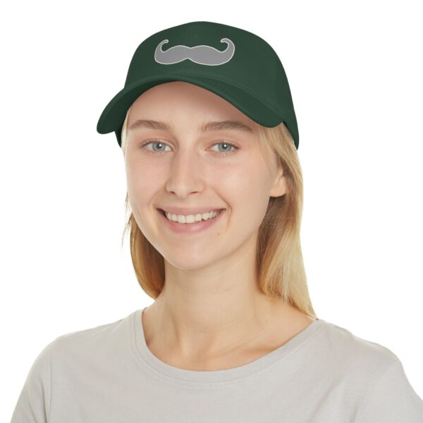 Baseball Cap - Velcro Hat with Fancy Grey Mustache for Movember - Image 20