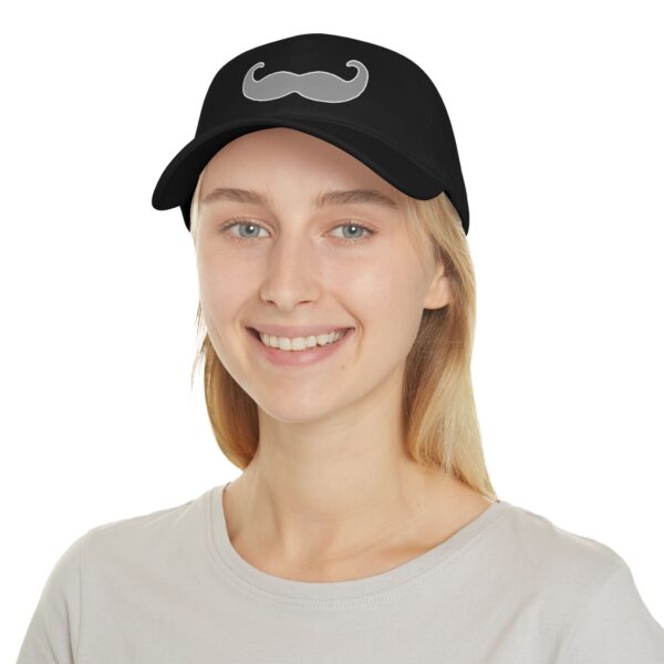 Baseball Cap - Velcro Hat with Fancy Grey Mustache for Movember - Image 12