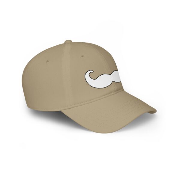 Velcro Baseball Cap - Fancy White Mustache - Perfect for Movember - Image 15