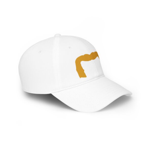 Baseball Cap with Blond Handlebar Mustache - Perfect for Movember - Image 3