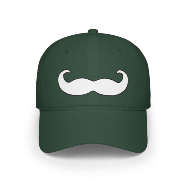 Velcro Baseball Cap - Fancy White Mustache - Perfect for Movember - Image 17