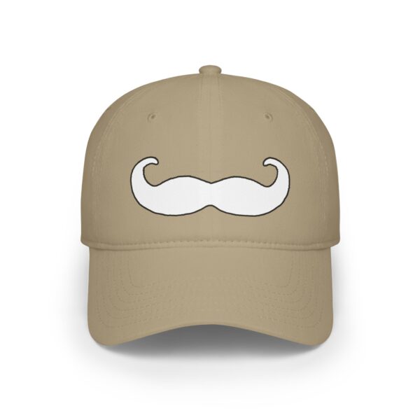Velcro Baseball Cap - Fancy White Mustache - Perfect for Movember - Image 13