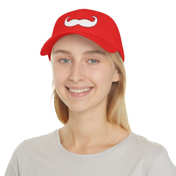 Velcro Baseball Cap - Fancy White Mustache - Perfect for Movember - Image 8