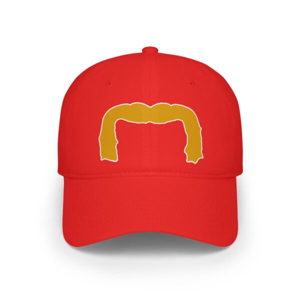 Baseball Cap with Blond Handlebar Mustache - Perfect for Movember - Image 5