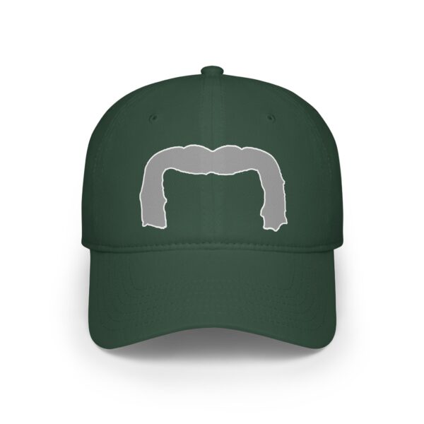 Baseball Cap with Grey Handlebar Mustache - Perfect for Movember - Image 17