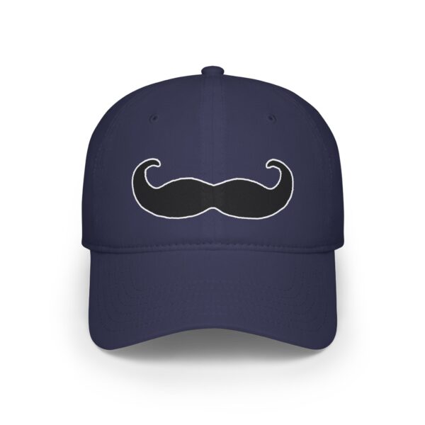 Baseball Cap with Fancy Black Mustache - Perfect for Movember - Image 25