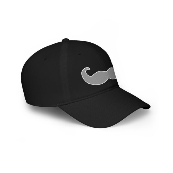 Baseball Cap - Velcro Hat with Fancy Grey Mustache for Movember - Image 11