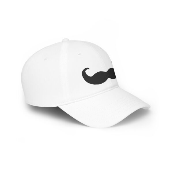 Baseball Cap with Fancy Black Mustache - Perfect for Movember - Image 3