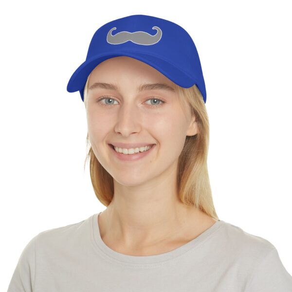 Baseball Cap - Velcro Hat with Fancy Grey Mustache for Movember - Image 24