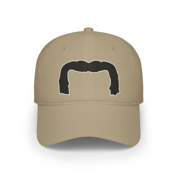 Baseball Cap with Black Handlebar Mustache - Perfect for Movember - Image 13